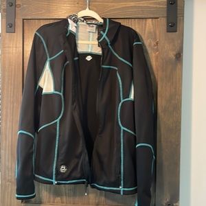 Gently used Harley Davidson full zip sweatshirt-light weight coat.